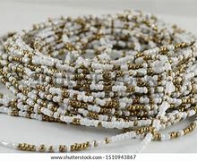 white waist bead