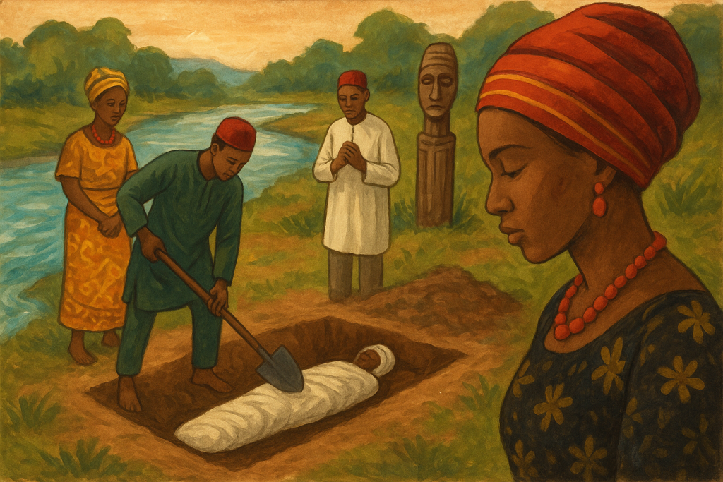 Cultural illustration of Igbo spirituality and water symbolism