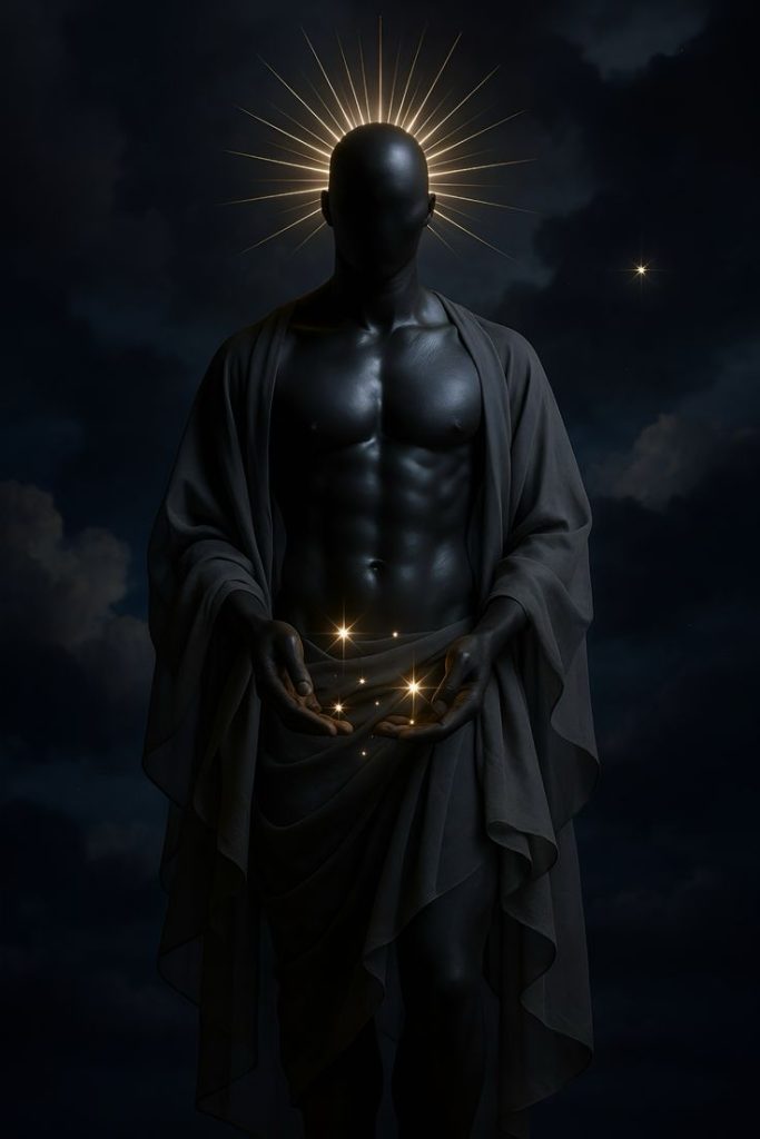 Depiction of Anyanwu Igbo sun deity of vision, wisdom, and enlightenment